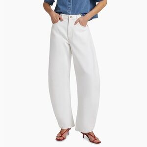 Frame White Barrel Leg Women's Jeans